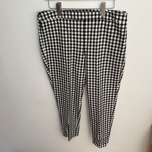 Talbots Checkered Pants in Black and White